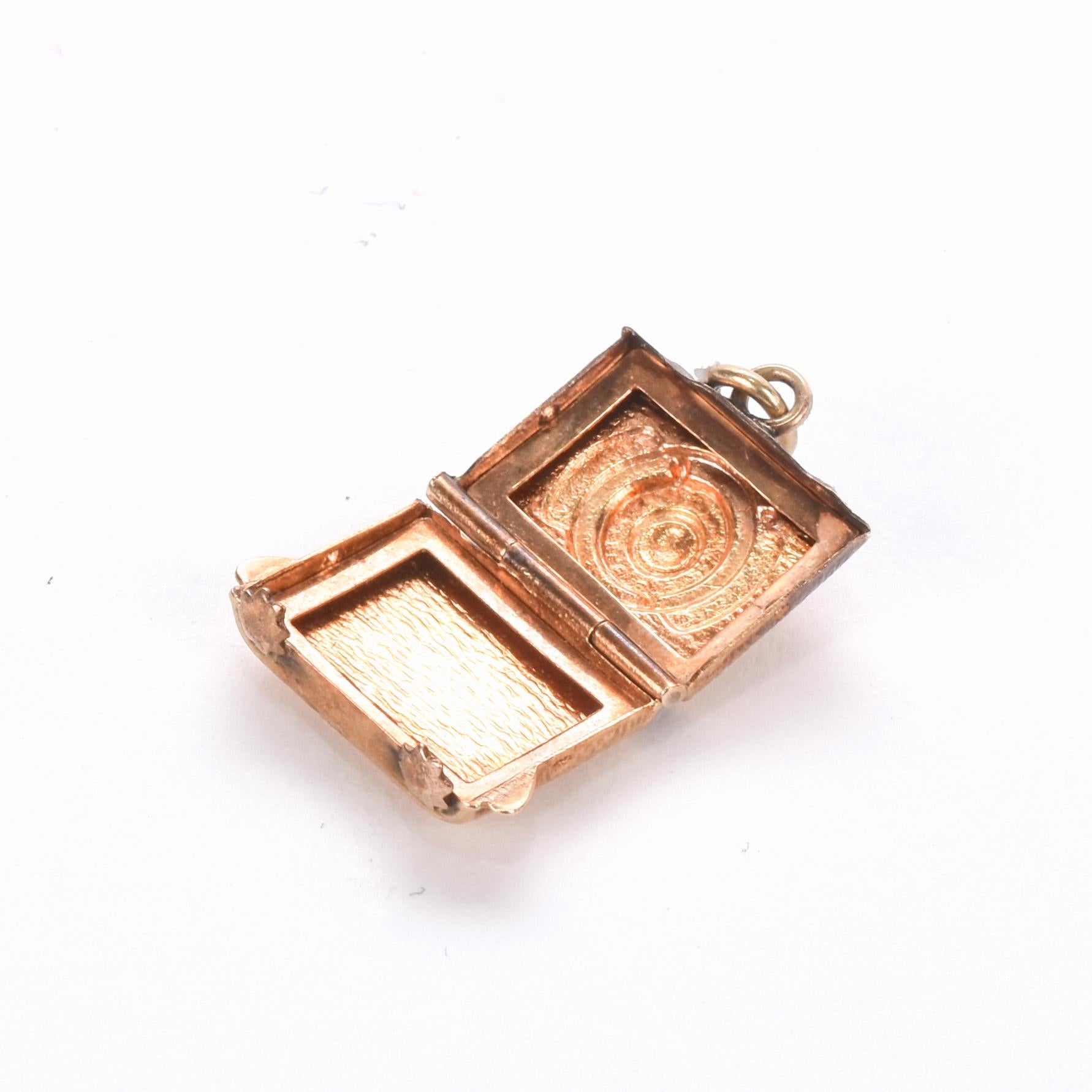 14K Camera Locket Charm