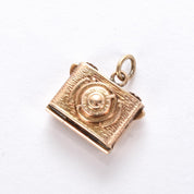 14K Camera Locket Charm