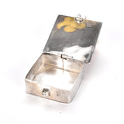 Taxco Sterling Silver Trinket Box with Turquoise Inlay