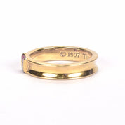 1997 Tiffany & Co. 18K Yellow Gold and Ruby Stacking Ring
