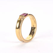 1997 Tiffany & Co. 18K Yellow Gold and Ruby Stacking Ring