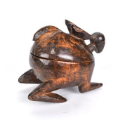 Lozi Carved Rabbit Wood Vessel