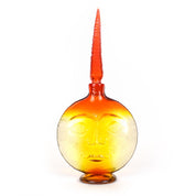 Rare 1960s Blenko Tangerine Amberina Sunface Decanter