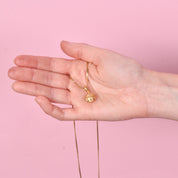 18K Puffy Gold Sun Pendant