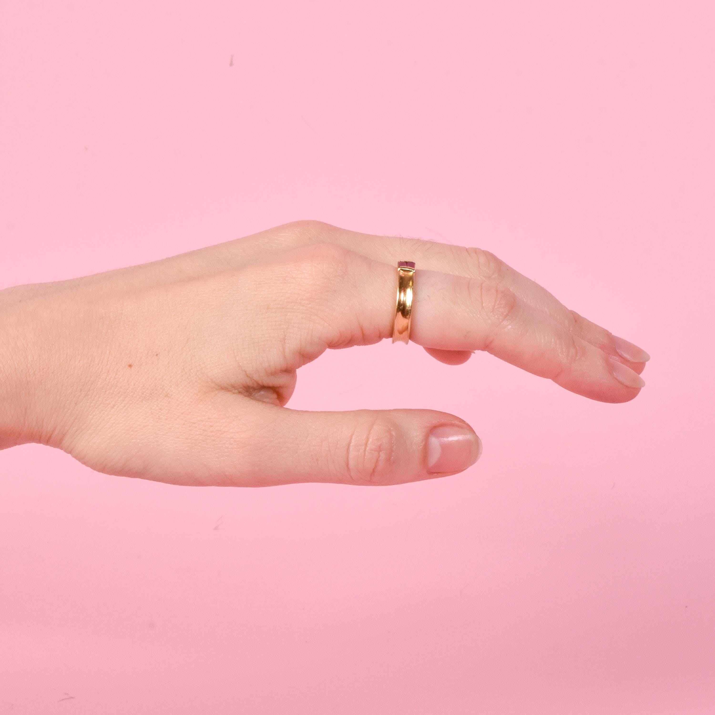 1997 Tiffany & Co. 18K Yellow Gold and Ruby Stacking Ring