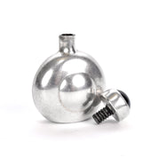 Vintage Sterling Silver Perfume Flask with Gemstone Cap