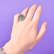 Albert Jake Navajo Sterling Silver and Turquoise Ring