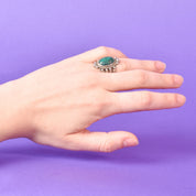 Albert Jake Navajo Sterling Silver and Turquoise Ring