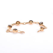 14K Gold and Citrine Large Link Bracelet