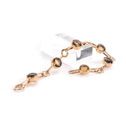 14K Gold and Citrine Large Link Bracelet