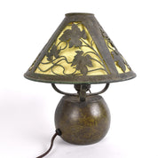 Heintz Art Grapes Boudoir Lamp in Silver and Bronze ca. 1910