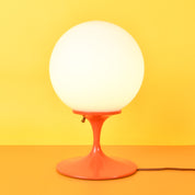 1960's Bill Curry Stemlite Glass and Metal Tulip Form Globe Lamp