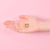 14K Gold, Ruby, Pearl, and Enamel Beetle Brooch