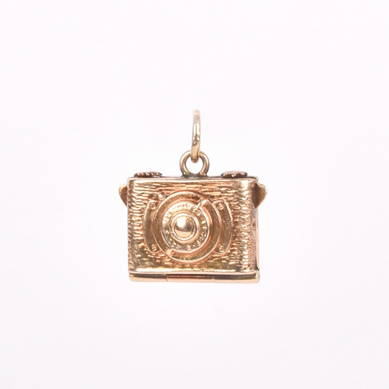 14K Camera Locket Charm