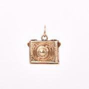 14K Camera Locket Charm