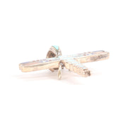 Signed Sterling Silver Dragonfly Inlay Pendant