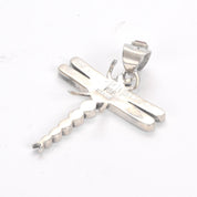 Signed Sterling Silver Dragonfly Inlay Pendant