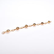 14K Gold and Citrine Large Link Bracelet