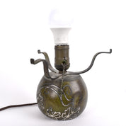 Heintz Art Grapes Boudoir Lamp in Silver and Bronze ca. 1910