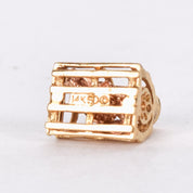 14K Gold Two-Tone Lobster Cage Pendant