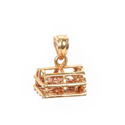 14K Gold Two-Tone Lobster Cage Pendant