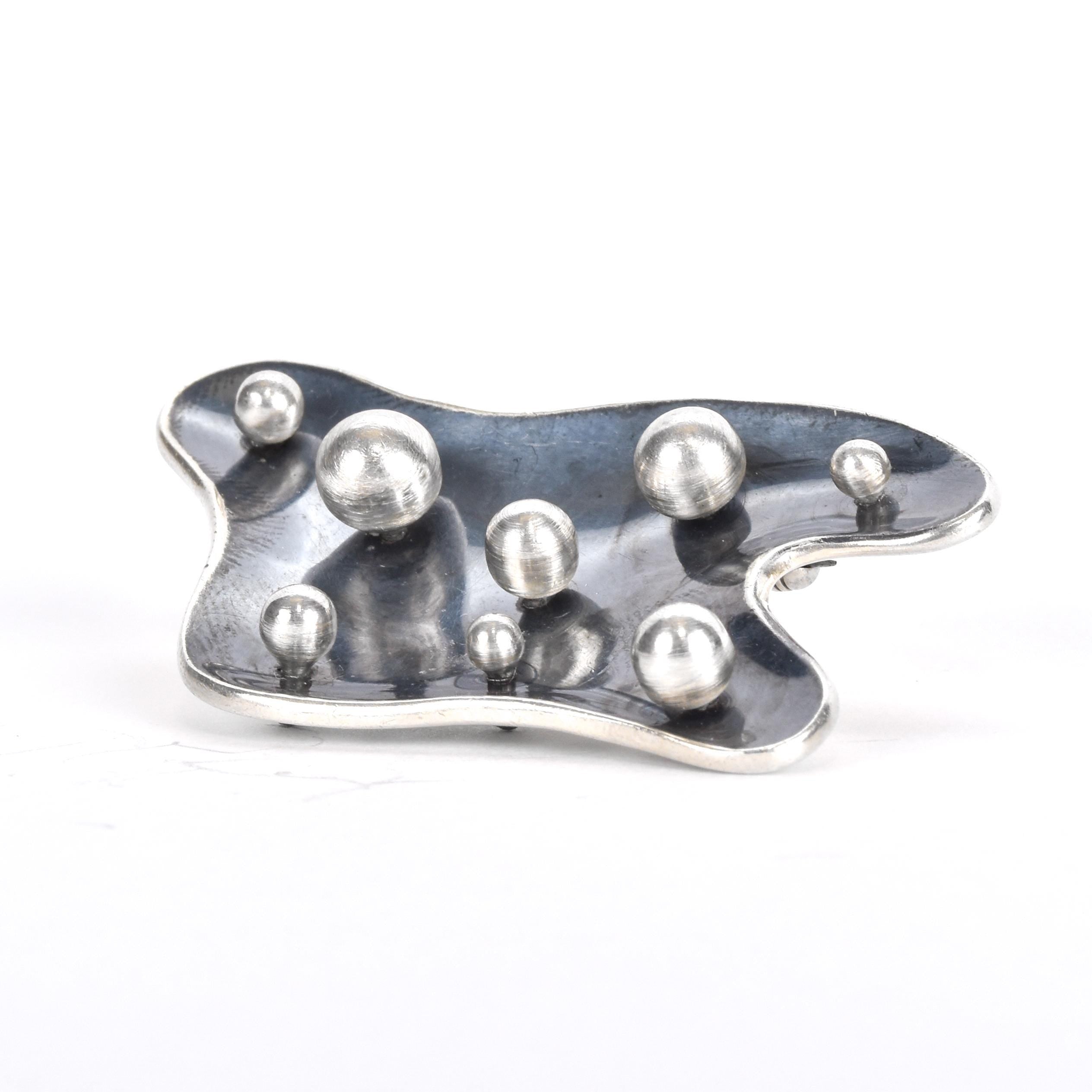 Sigi Pineda Bio-Morphic Silver Brooch
