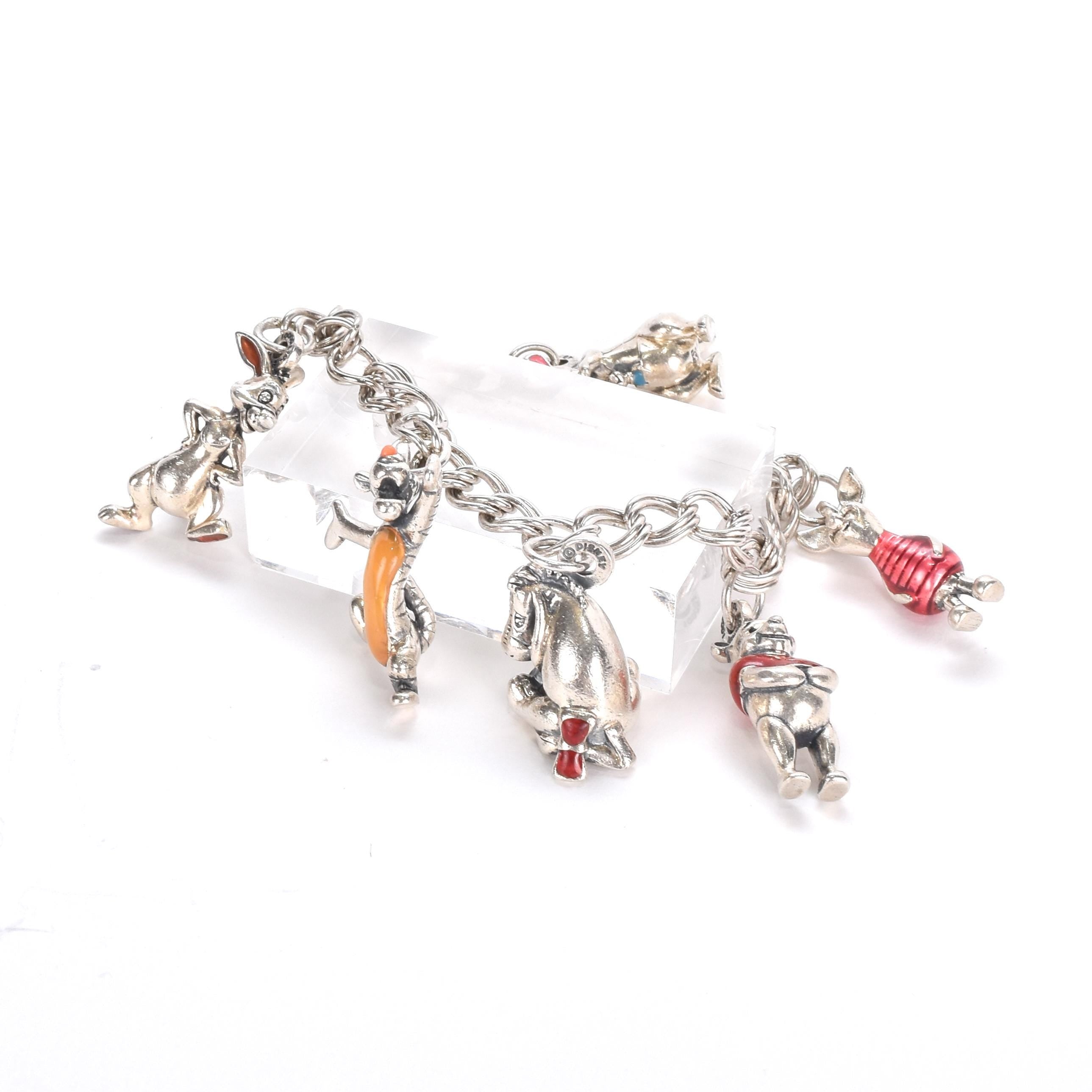 Winnie the Pooh Sterling Silver Charm Bracelet