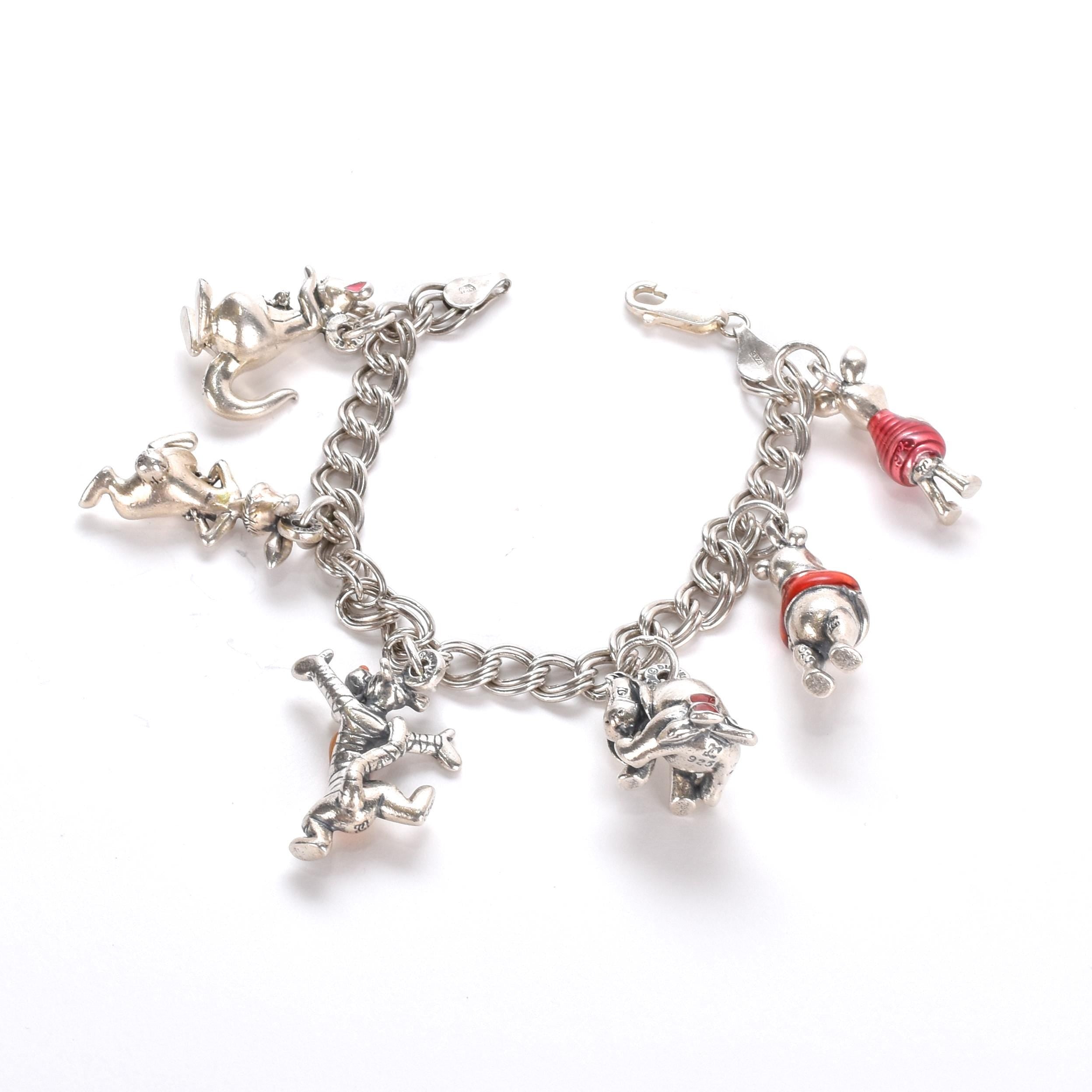 Winnie the Pooh Sterling Silver Charm Bracelet