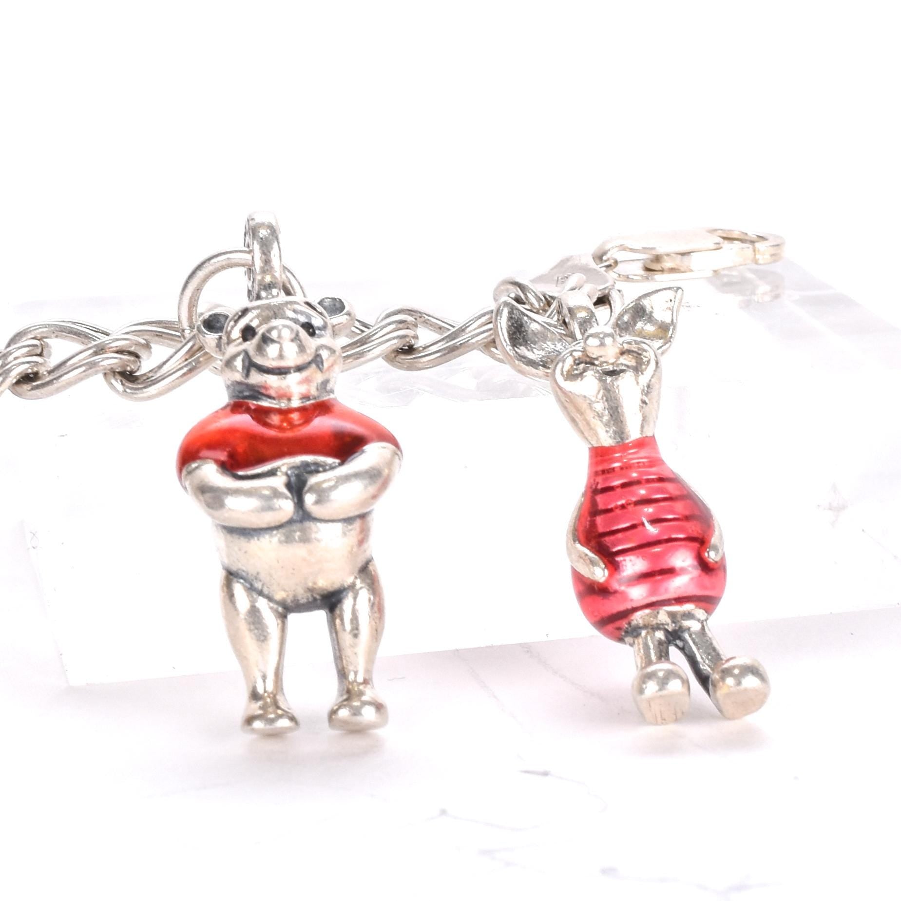 Winnie the Pooh Sterling Silver Charm Bracelet