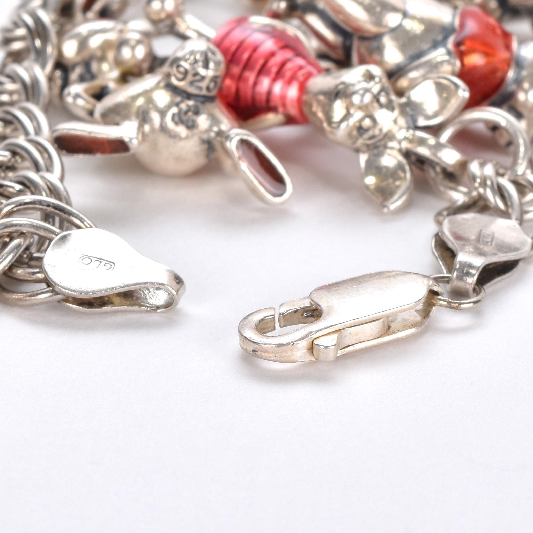 Winnie the Pooh Sterling Silver Charm Bracelet