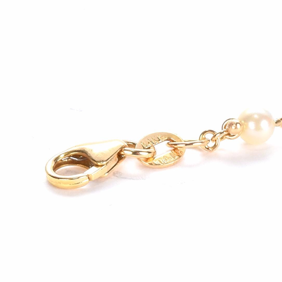 14K Gold Citrine and Pearl Beaded Necklace