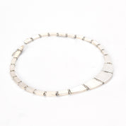 Mexican 950 Silver Malachite and Lapis Lazuli Link Necklace