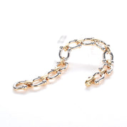 14K Two-Tone Gold Horseshoe Link Bracelet