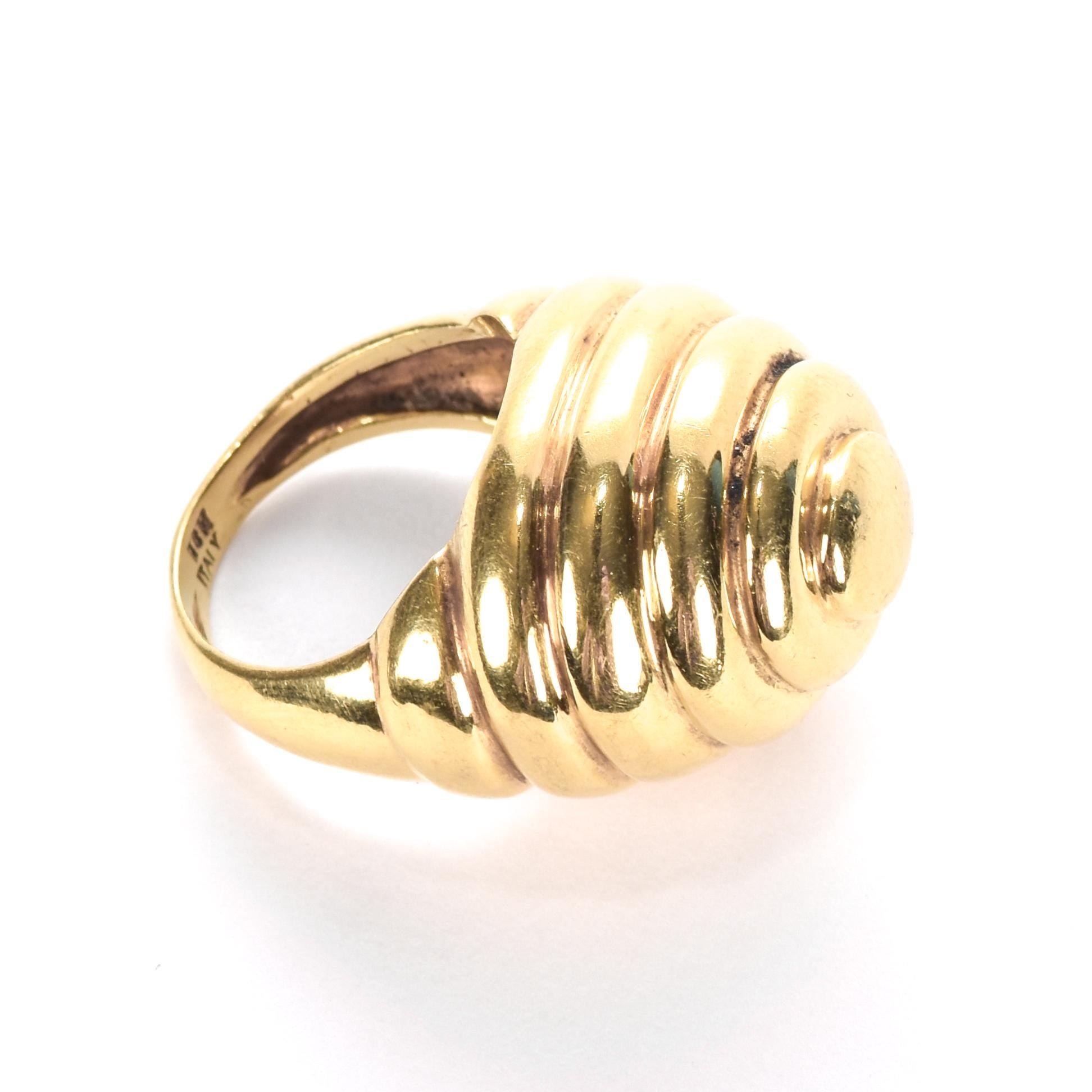 18K Gold Beehive Statement Ring
