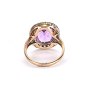Victorian 10K Cushion Cut Amethyst Ring