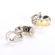 Vintage David Yurman Sterling and 14K Gold Cable Shrimp Earrings