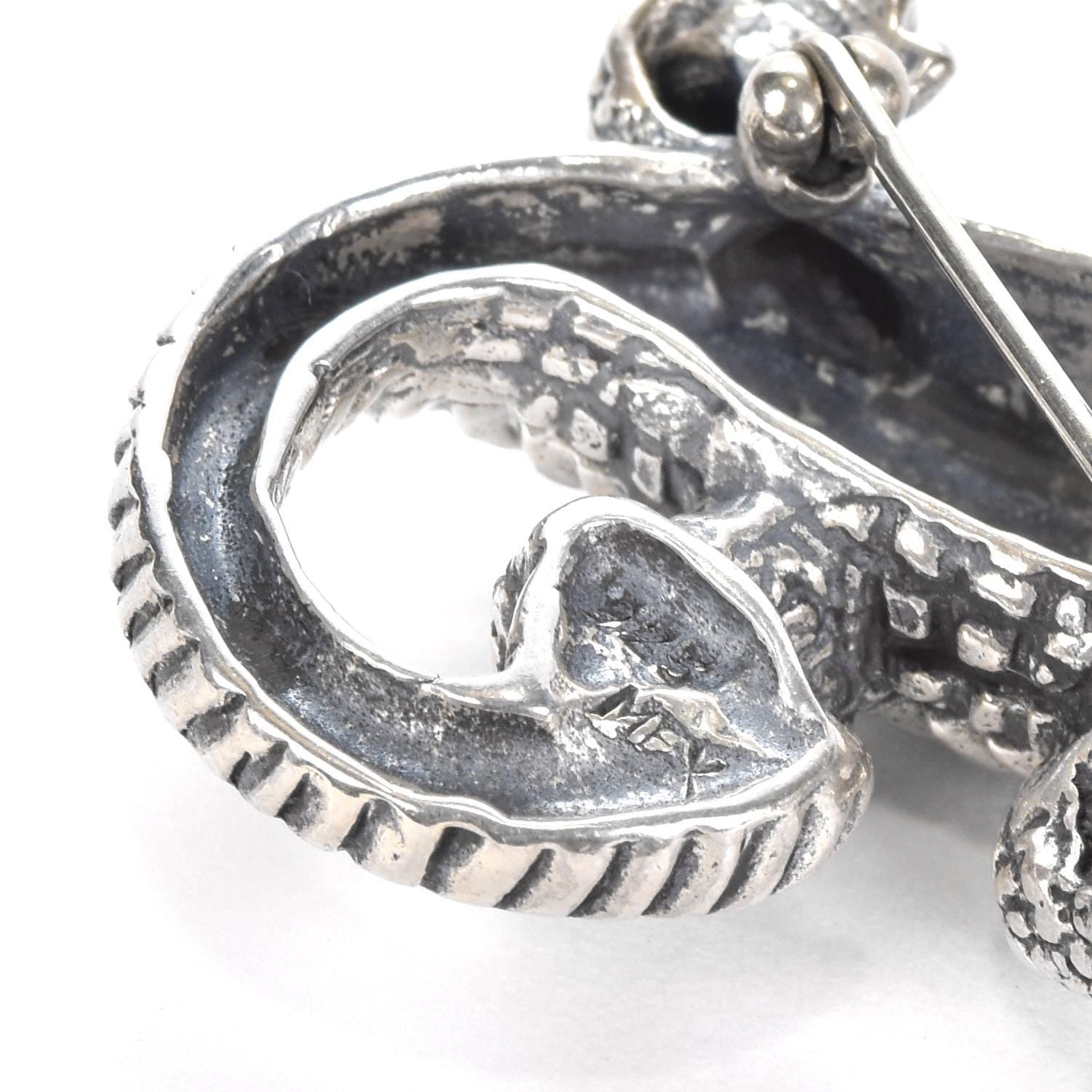 Sterling Silver Alligator Pendant/Brooch