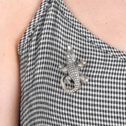Sterling Silver Alligator Pendant/Brooch