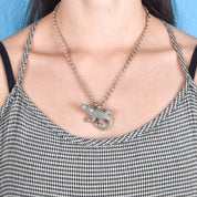 Sterling Silver Alligator Pendant/Brooch