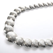 Sterling Silver Southwestern Disk Bead Necklace