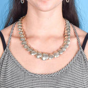 Sterling Silver Southwestern Disk Bead Necklace