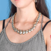Sterling Silver Southwestern Disk Bead Necklace