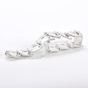 Sterling Silver Modernist Face Link Bracelet