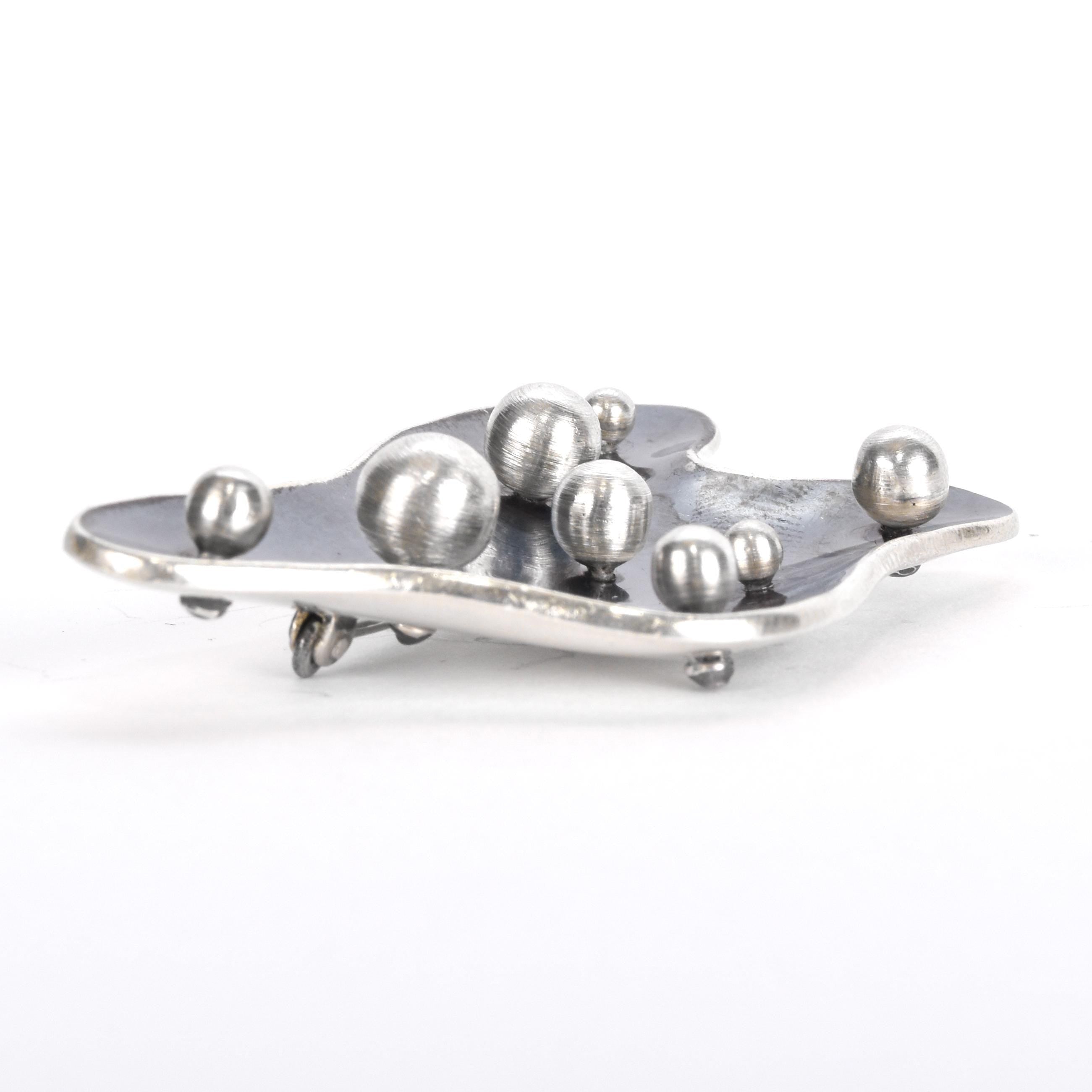Sigi Pineda Bio-Morphic Silver Brooch