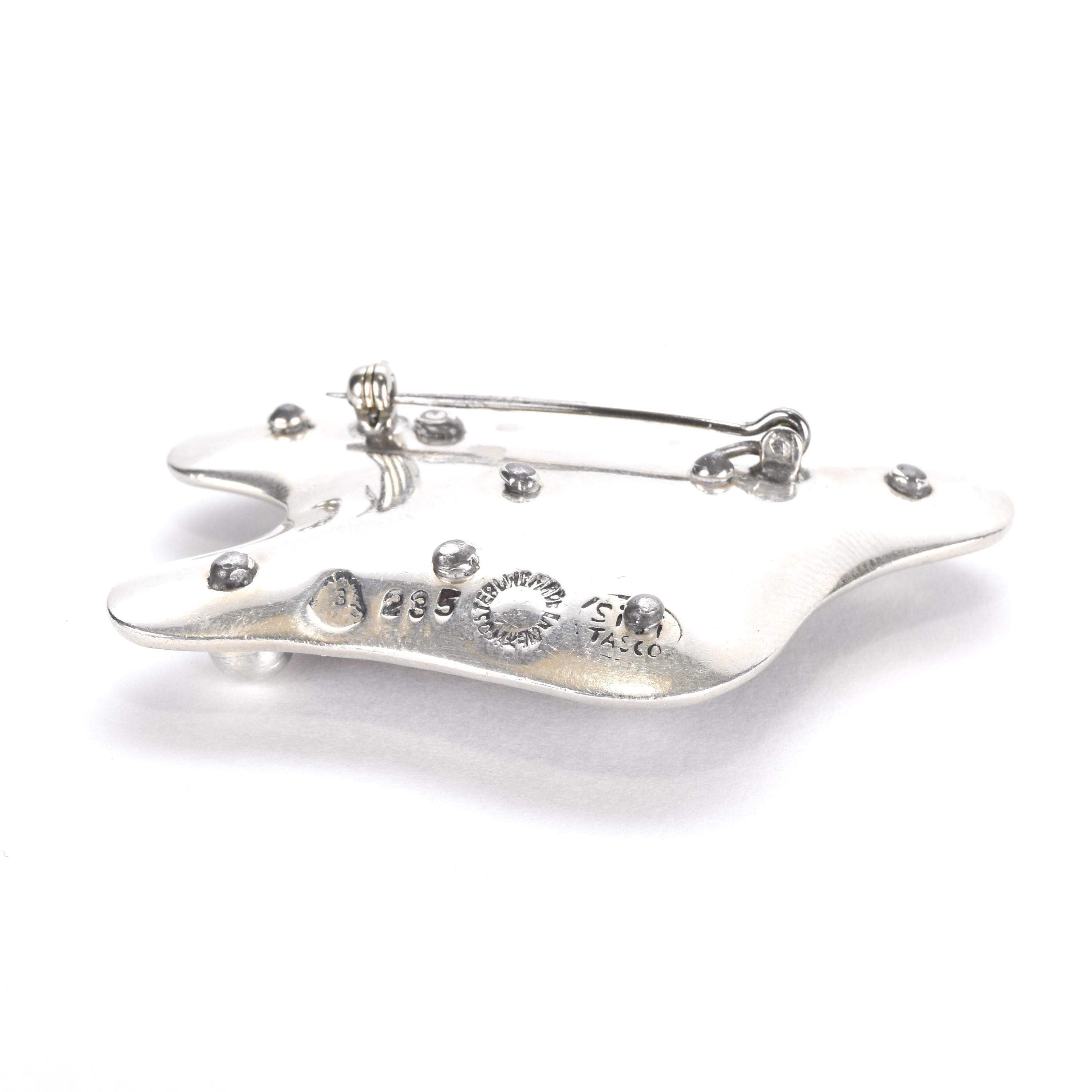 Sigi Pineda Bio-Morphic Silver Brooch