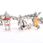 Winnie the Pooh Sterling Silver Charm Bracelet