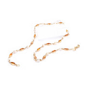 14K Gold Citrine and Pearl Beaded Necklace