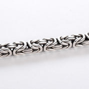 Heavy-Weight Sterling Silver Byzantine Chain with Square Toggle Clasp