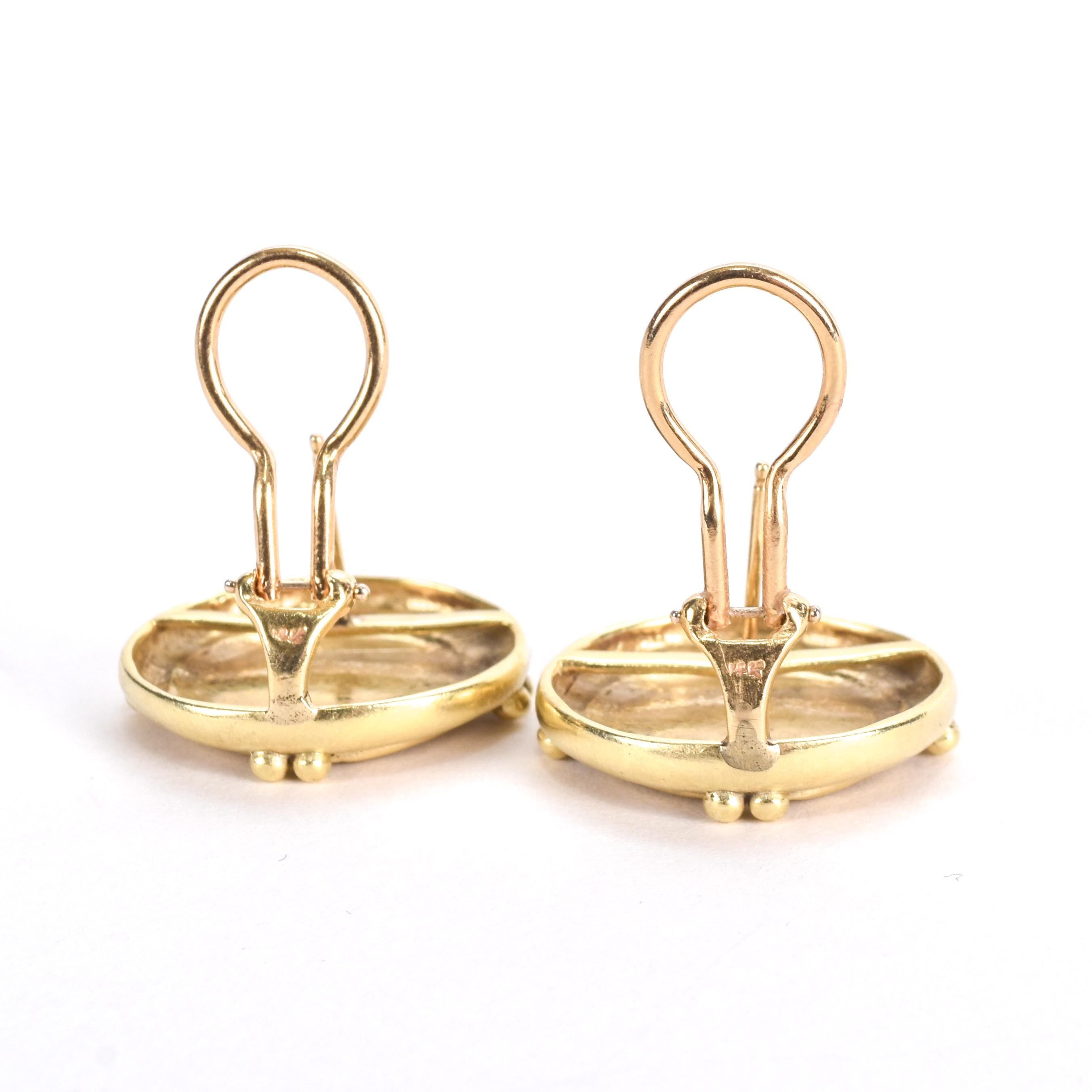 14K Gold Greek Mythology Zeus Stud Earrings