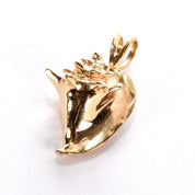 14K Gold Conch Shell Pendant